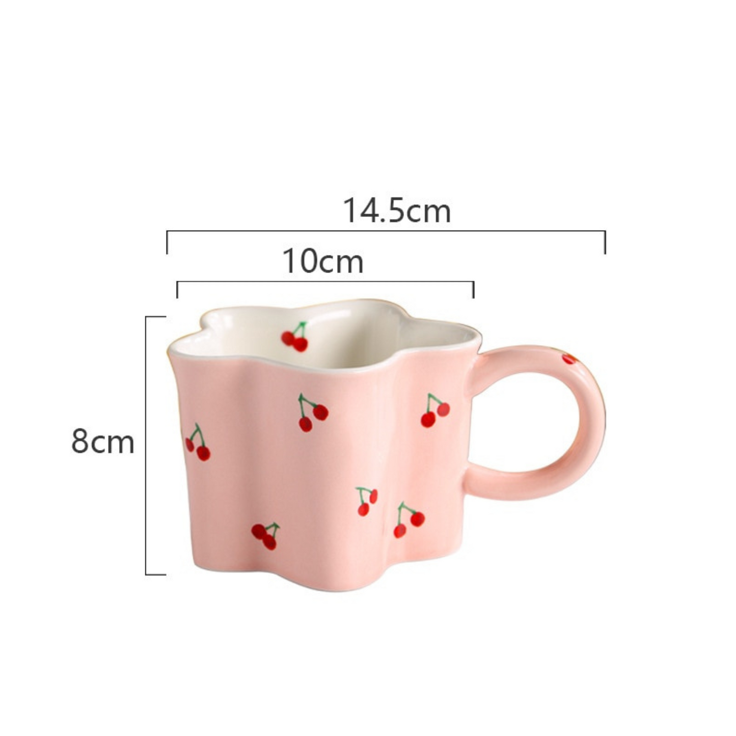 Pink Cherry Design Coffee Cup