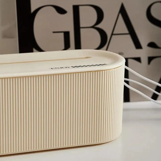Modern Stylish Storage Box - Cream/Black CreativeFemininity
