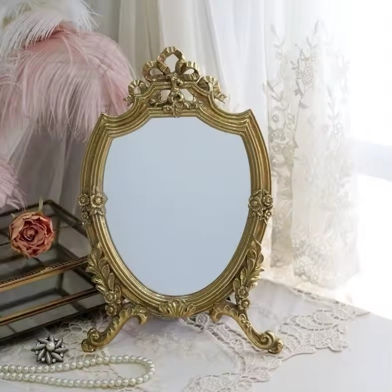 European Rococo Gold Vanity Mirror
