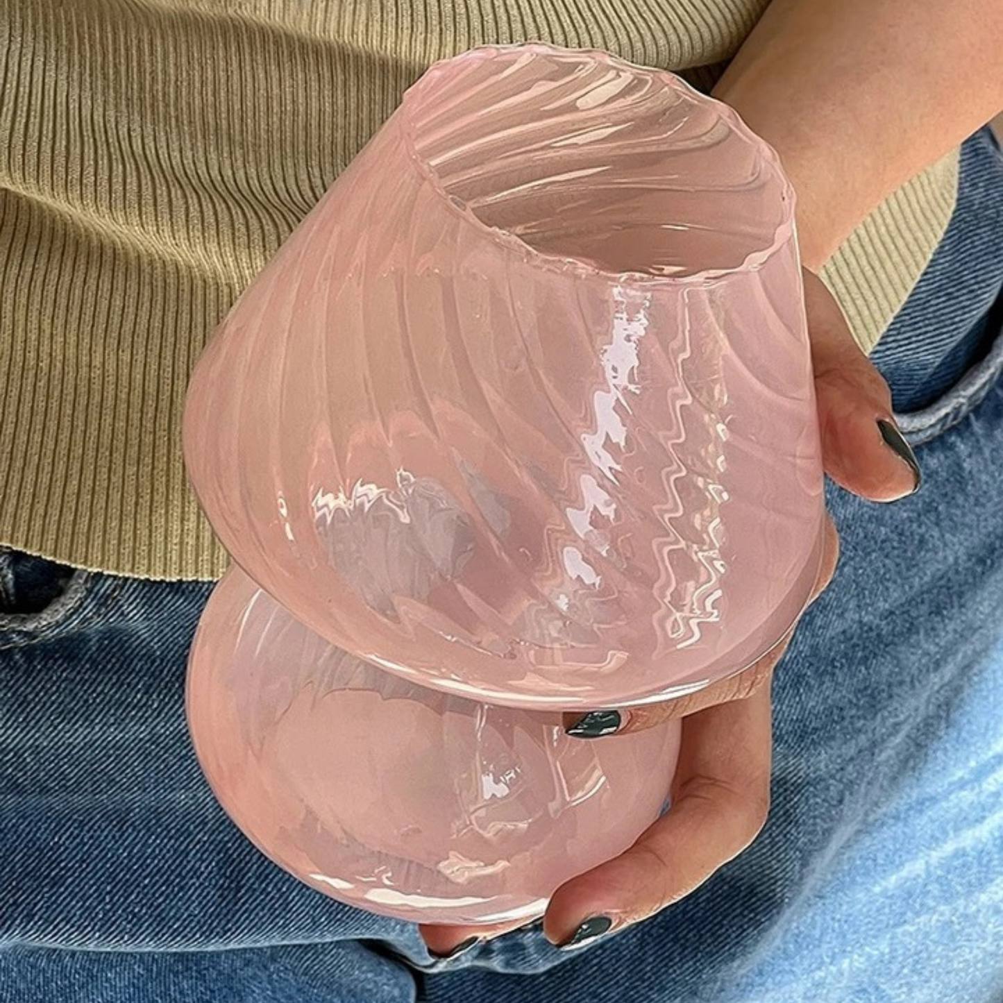 Mushroom Transparent Murano Vase