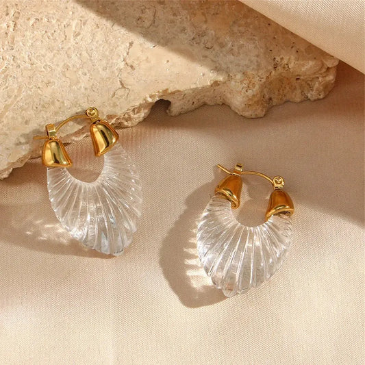 Colourful Resin Shell Earrings CreativeFemininity