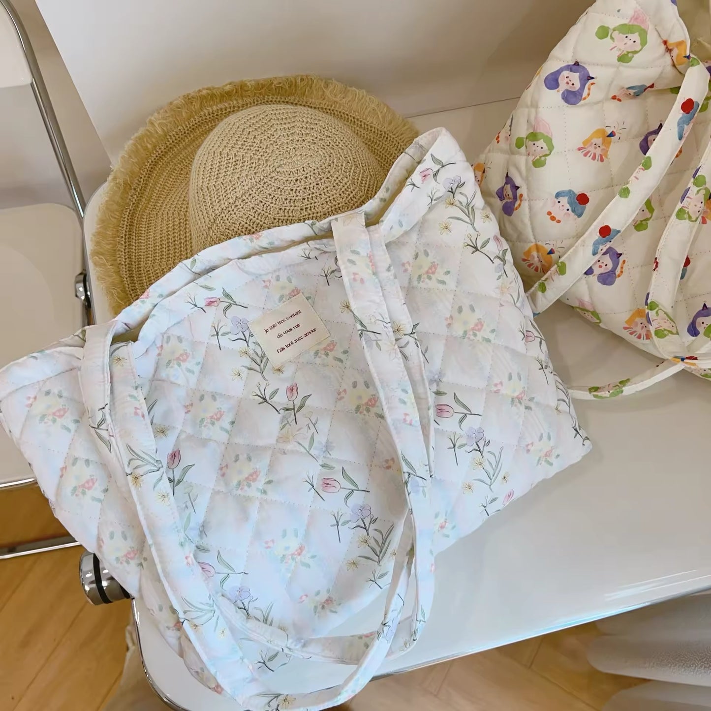 Summer Quilted Floral Tote Bag - All Colours