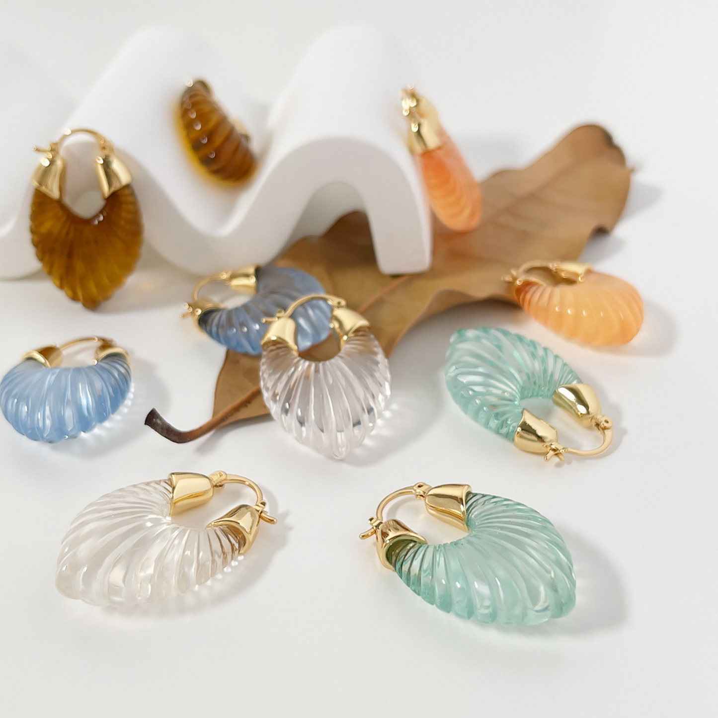 colourful earrings