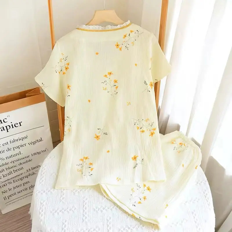 Orange Trim Kimono Pjs CreativeFemininity