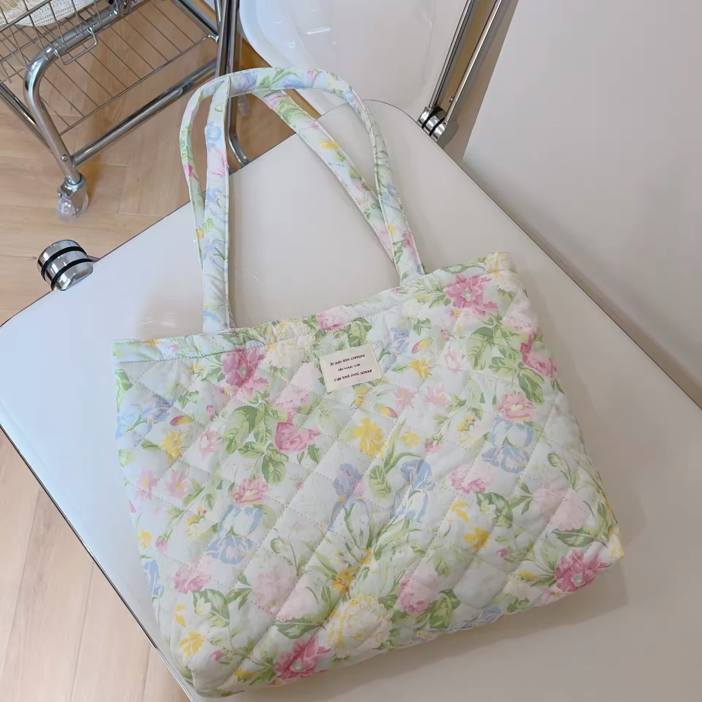 Summer Quilted Floral Tote Bag - All Colours