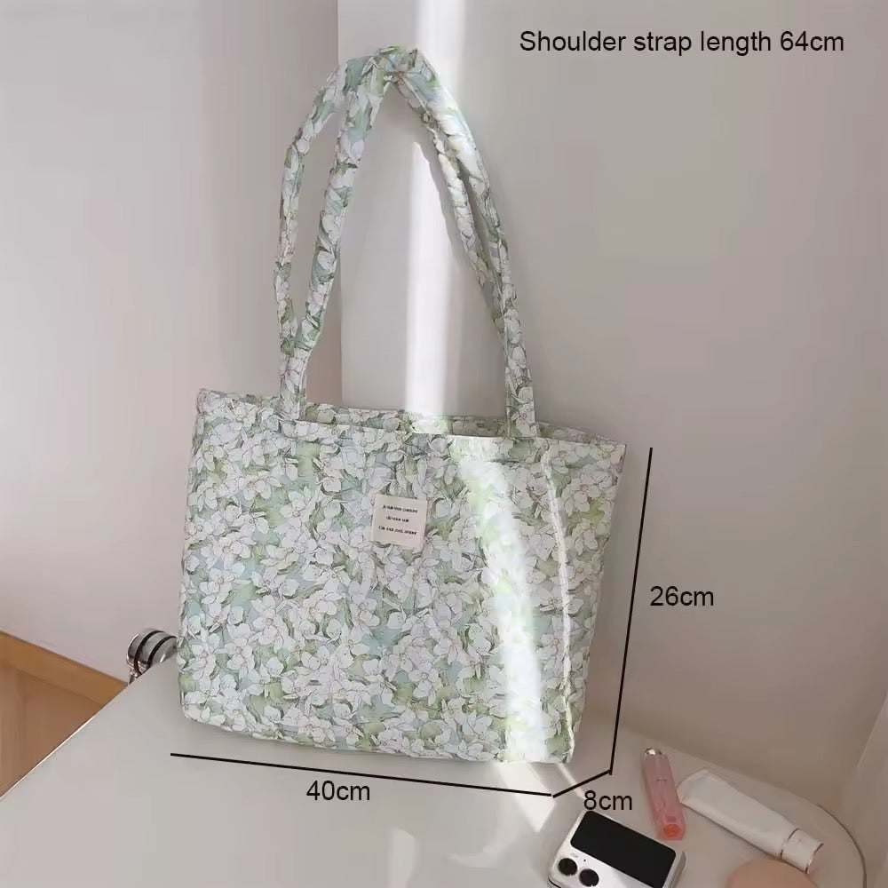 Floral Quilted Tote Bag - All Colours