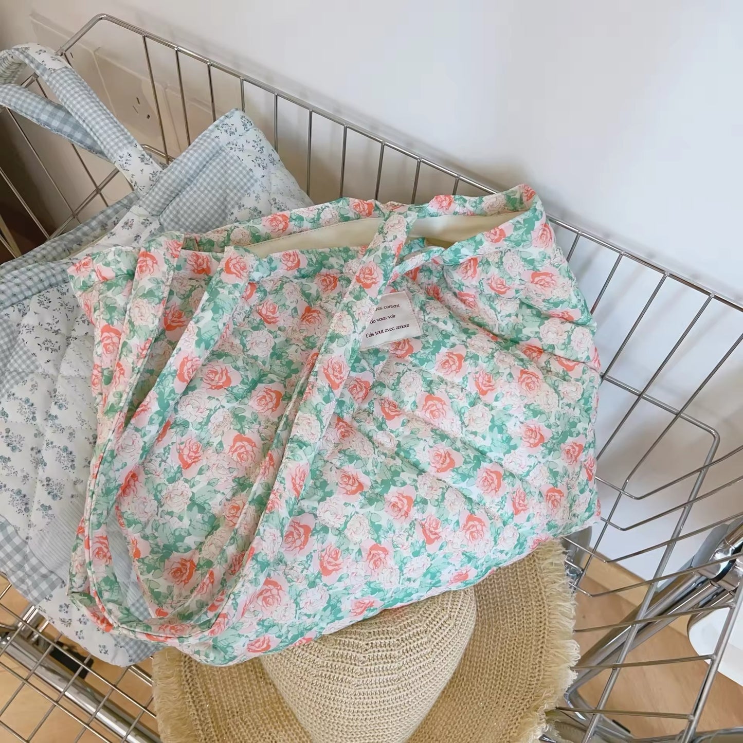 Summer Quilted Floral Tote Bag - All Colours