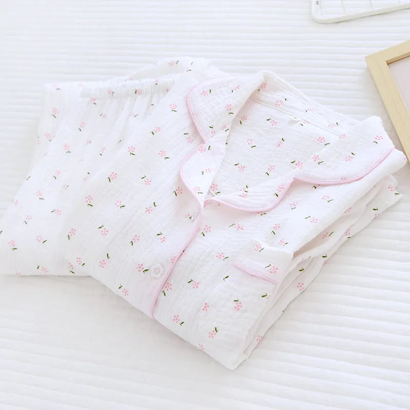 pink flower pjs for women