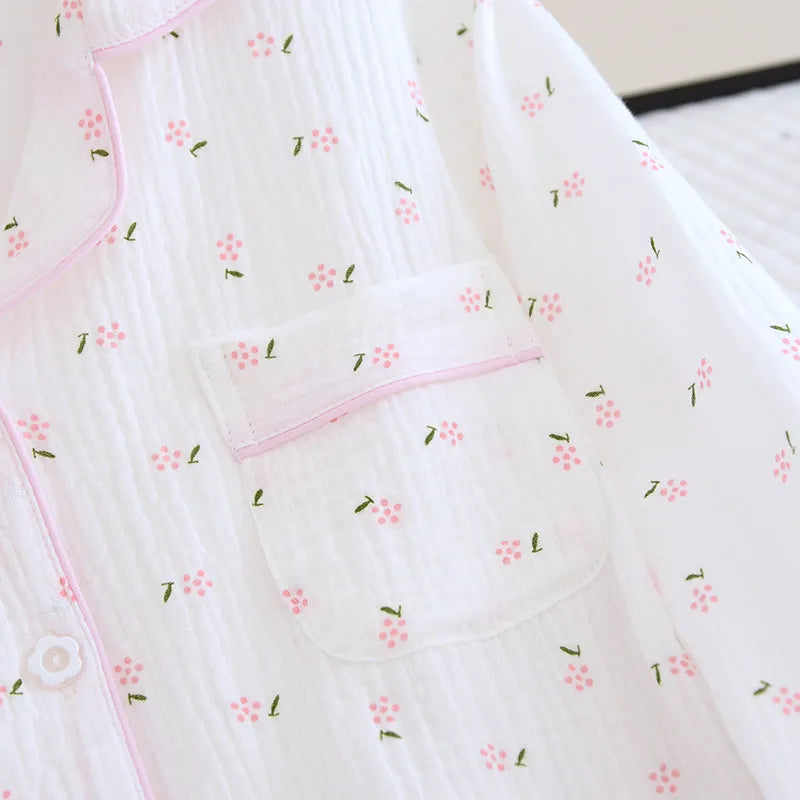 Pink & White Ditsy Pyjamas