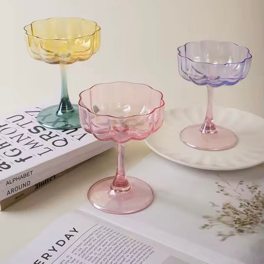 Ottilie Glass Petal Champagne Glass Creative Femininity