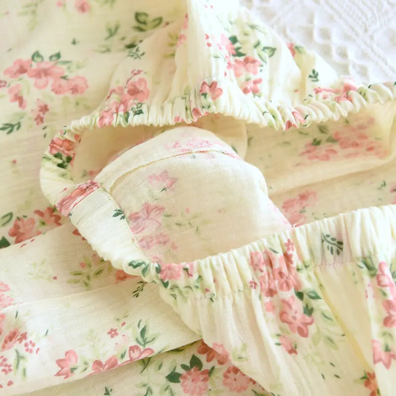 Cotton Crepe Floral Pyjamas CreativeFemininity