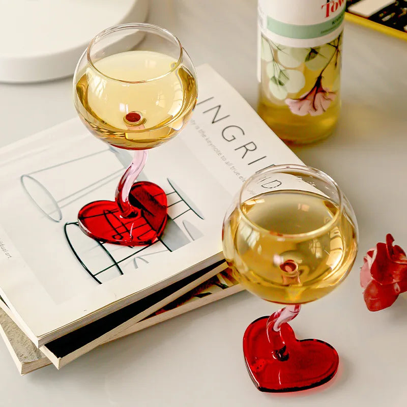 romantic wine glasses