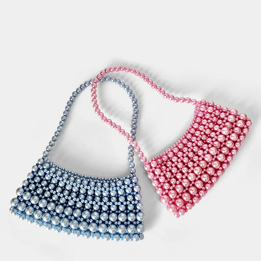 Pearlescent Beaded Shoulder Handbag Creative Femininity
