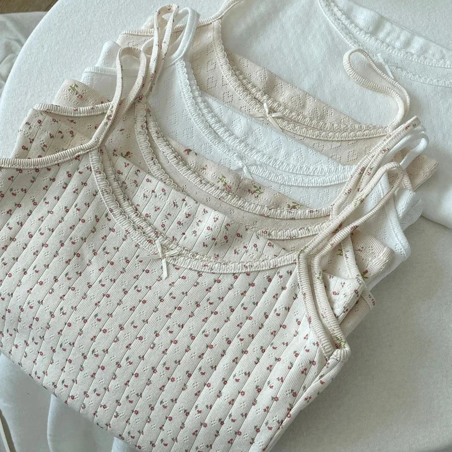 cotton cami with floral print