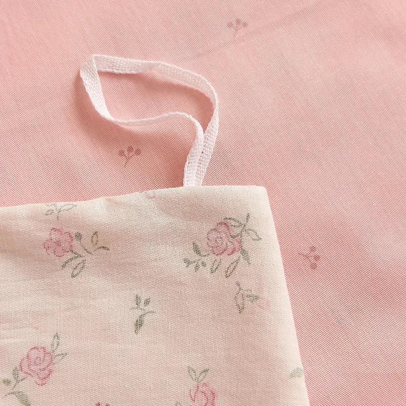 Pink Floral Coquette Bedding Set Creative Femininity