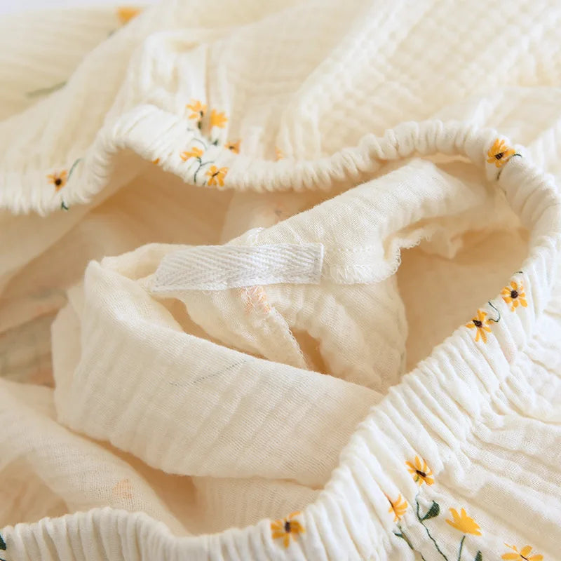 Orange Trim Kimono Pjs