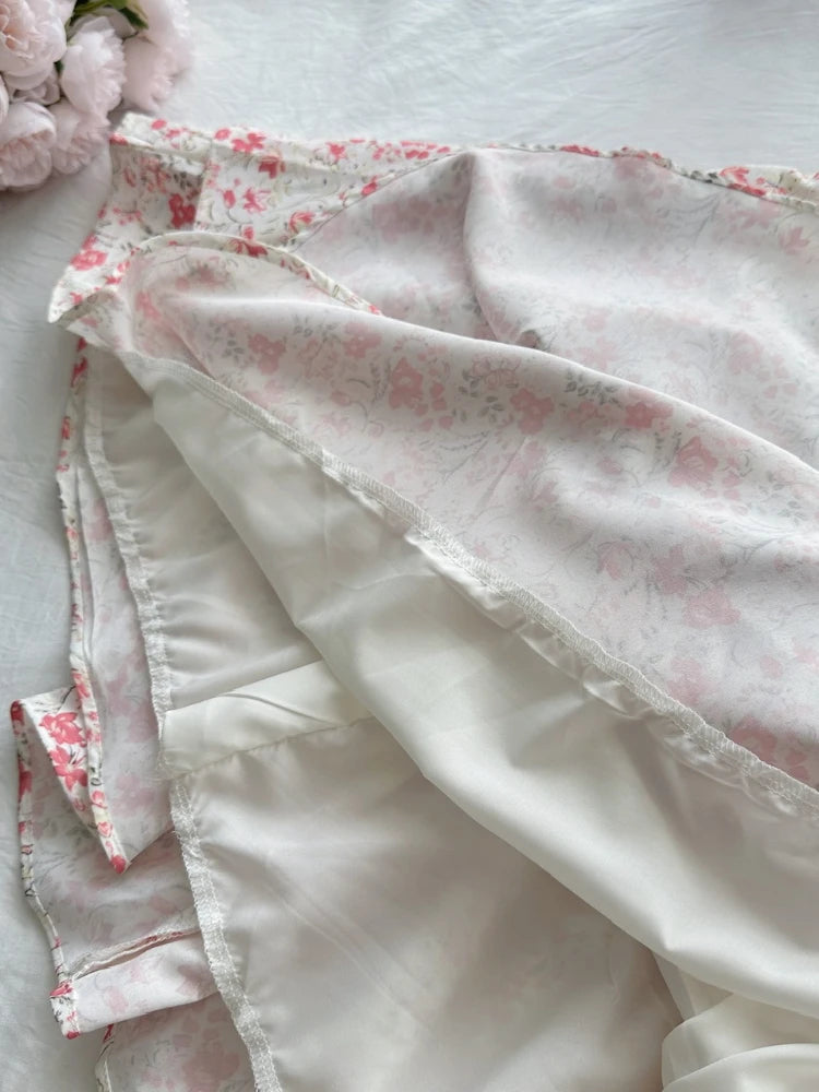 Pink Floral Corset Mini Dress