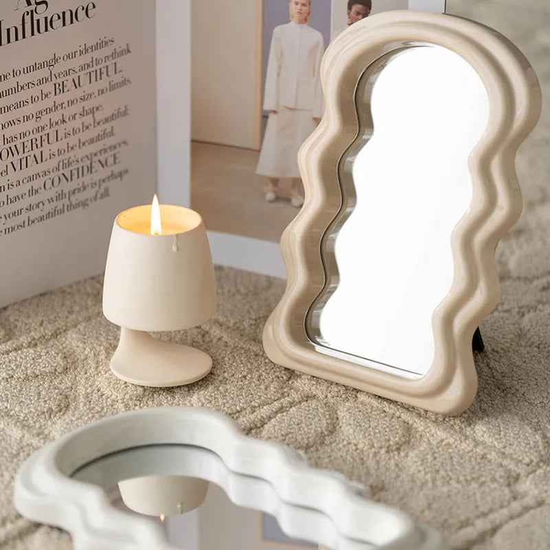 Wavy Table Top Mirror