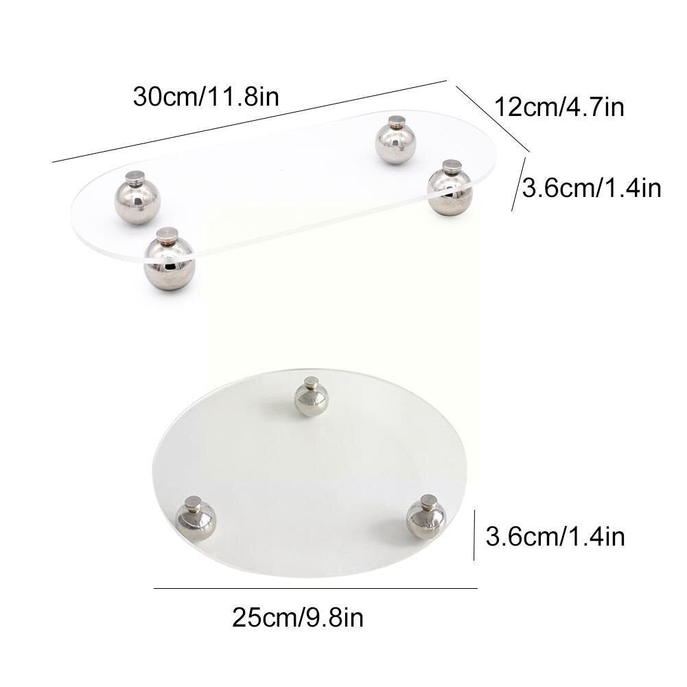 Acrylic Vanity Stand With Chrome Legs