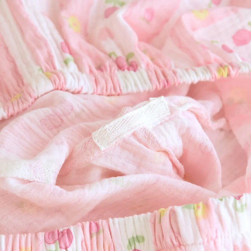 Pink & White Striped Coquette Pjs Creative Femininity