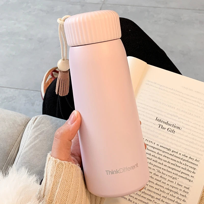 pink water bottle