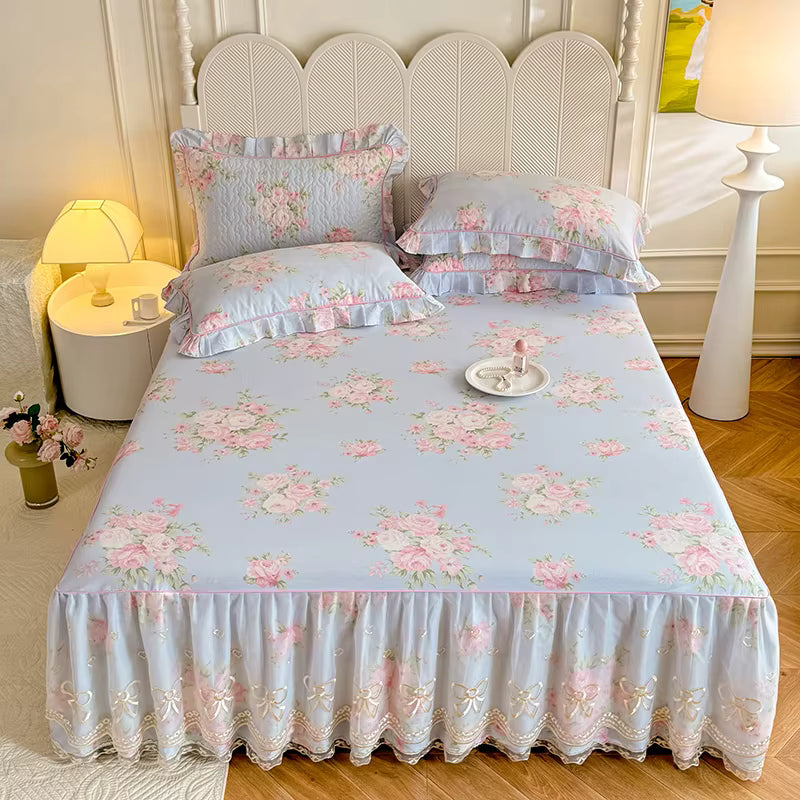 Romantic Lace Ruffle Bed Skirt Creative Femininity
