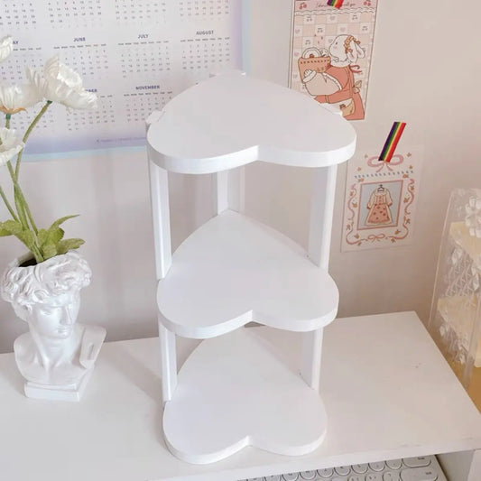 Shabby Chic Love Heart Shelf - Pink/White/Blue CreativeFemininity