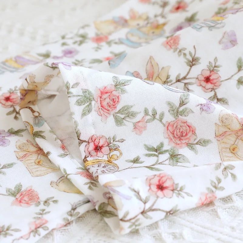 Cotton Floral & Bunny Pyjamas Set