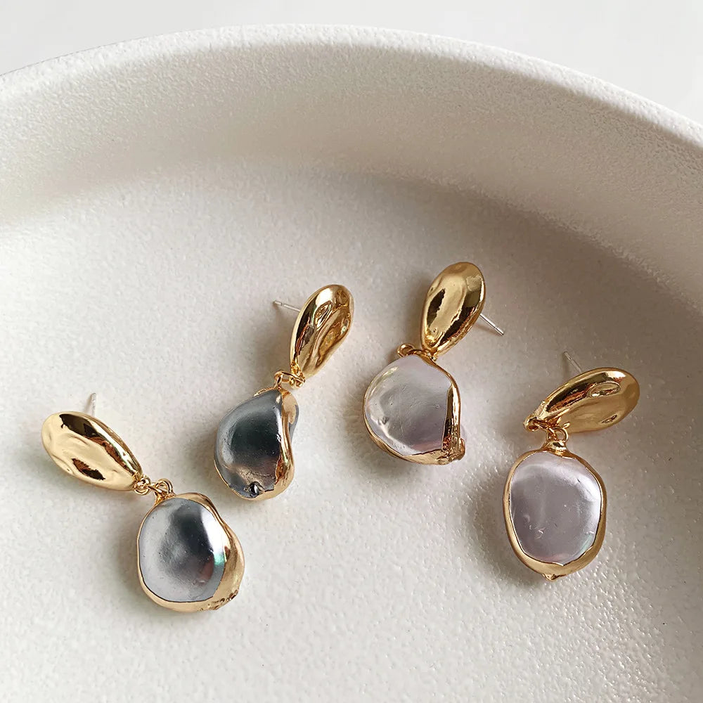 gold and pearl earrings