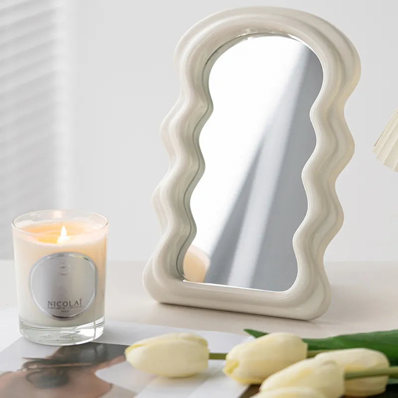 Wavy Table Top Mirror