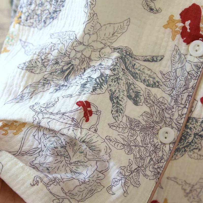 Oriental Print Cotton Pyjamas