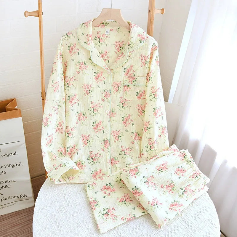 pink floral pjs