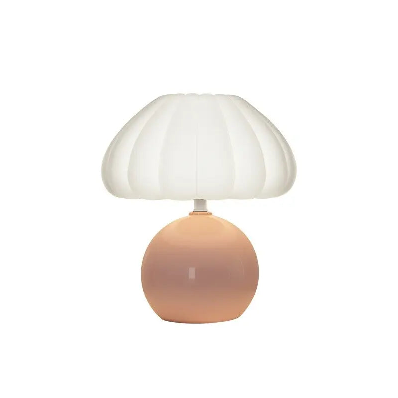 Cream & Pink Mushroom Lamp CreativeFemininity