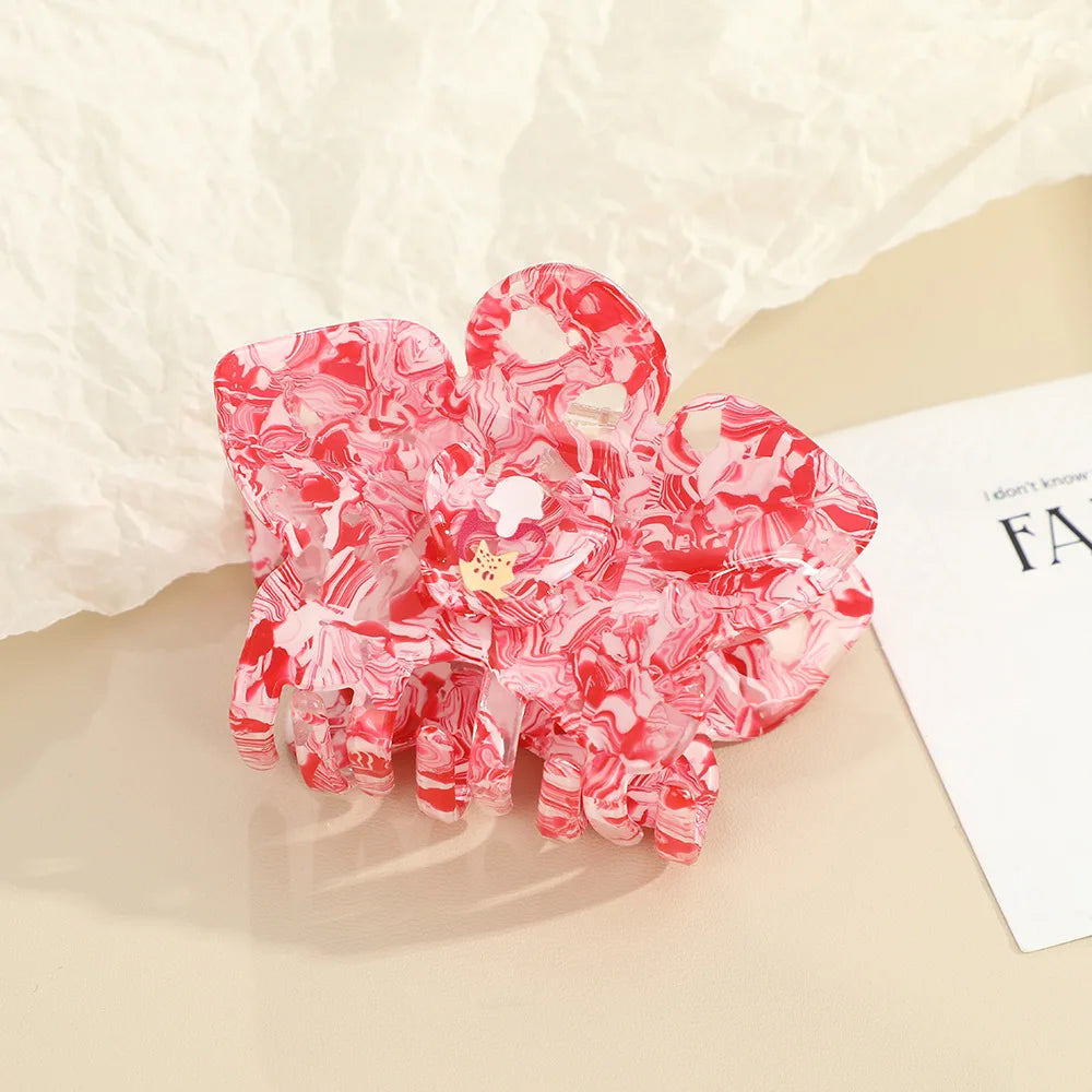 Pink Orchid Hair Claw Clip
