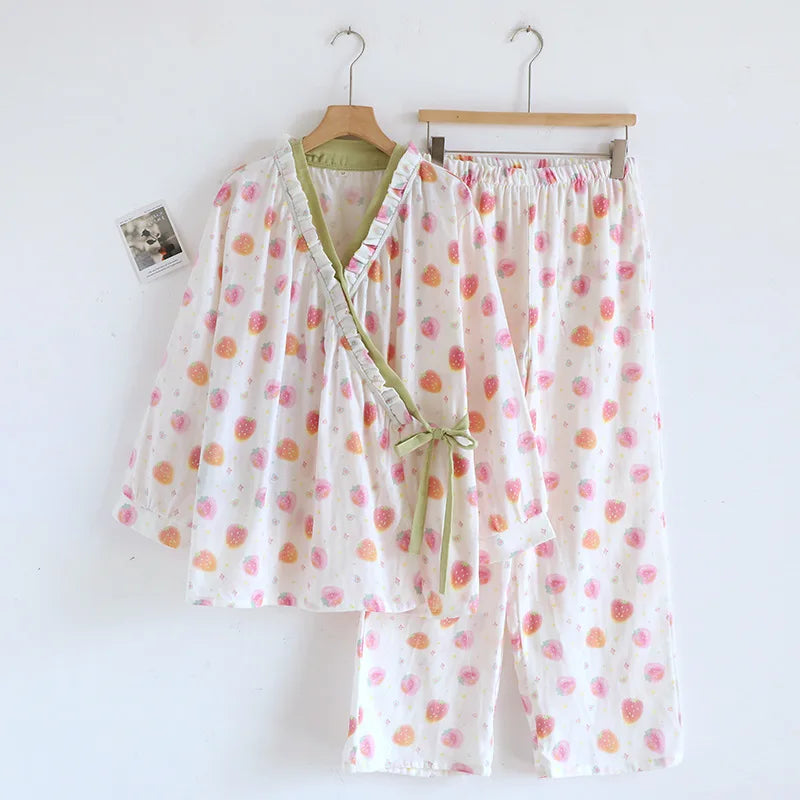 Blossom Kimono Style Wrap Pyjamas