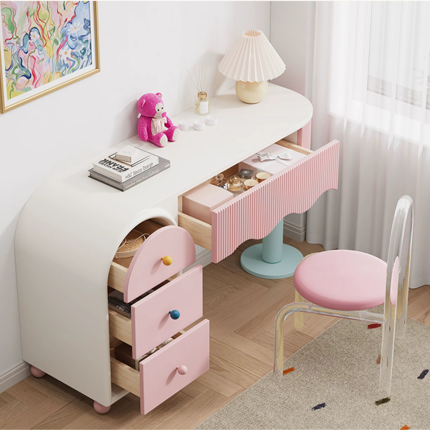 Pink Pastel Danish Dressing Table Creative Femininity