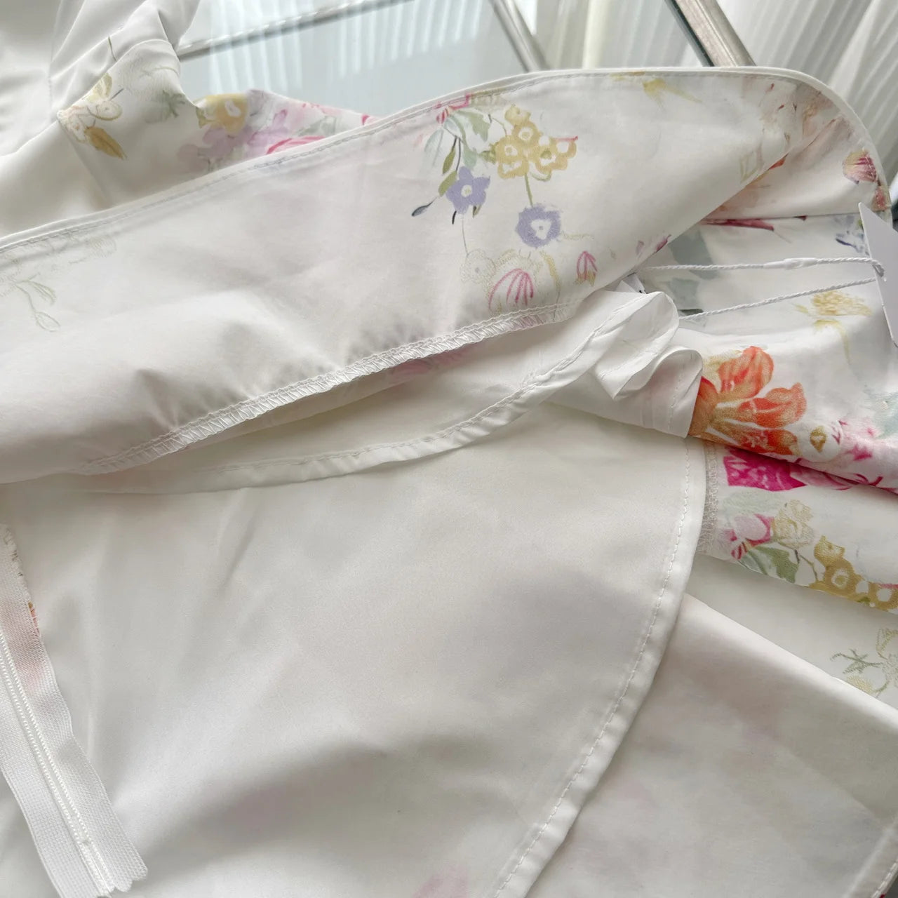 Floral Silk Asymmetrical Cami Top