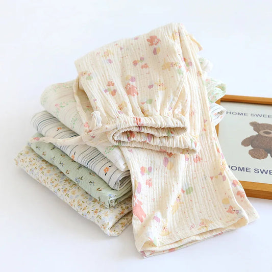 Cotton Comfy Floral Lounge Bottoms Creative Femininity