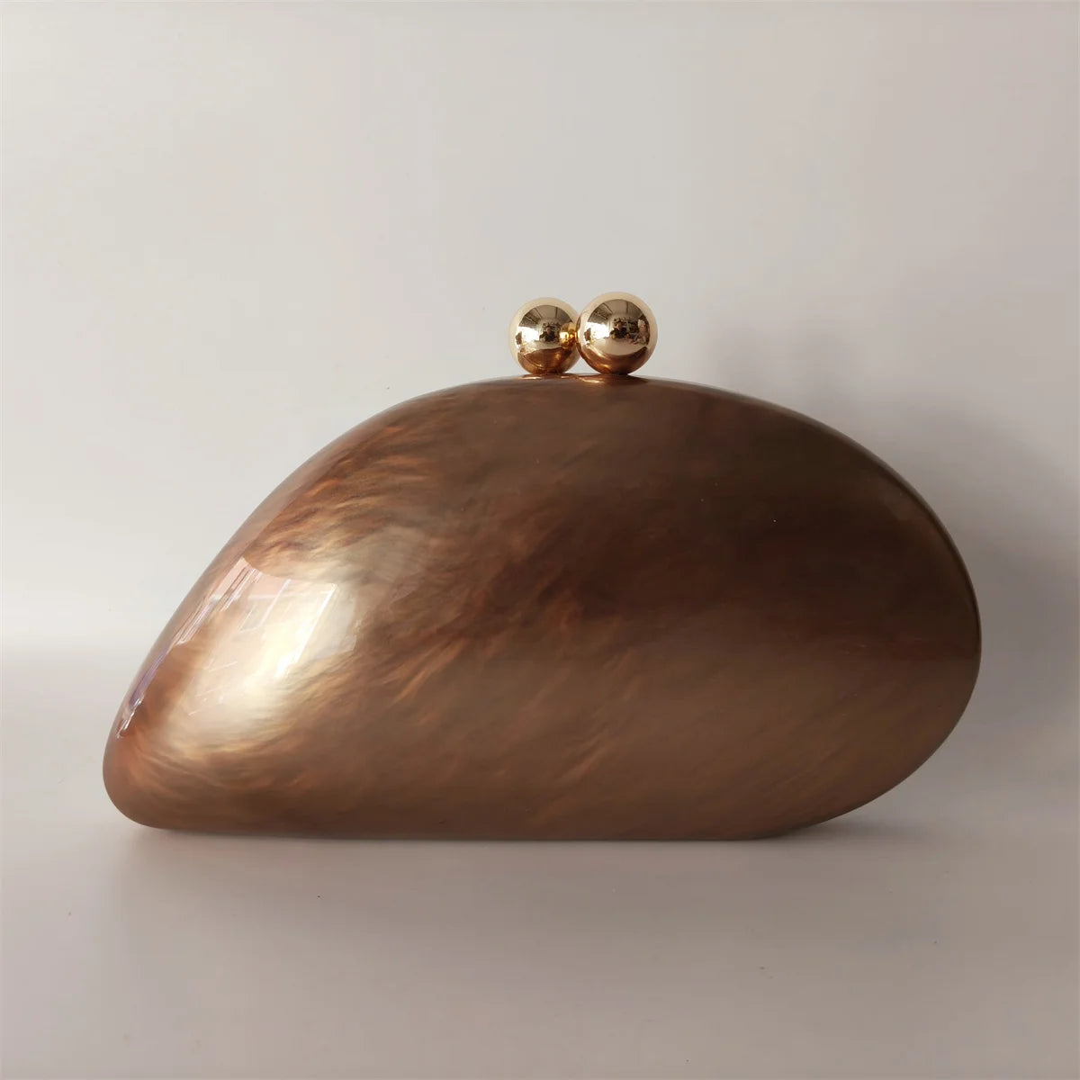 Brown Marble Effect Clutch
