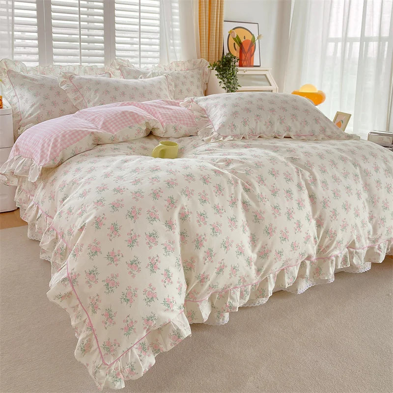 Pink coquette duvet set