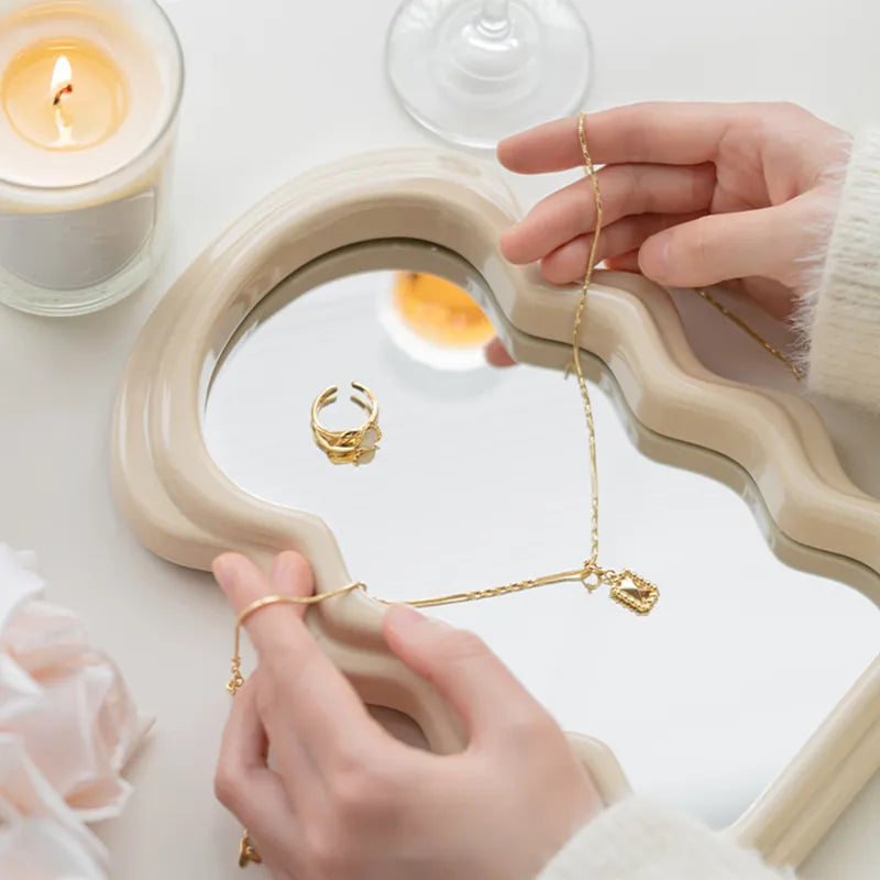 Wavy Table Top Mirror