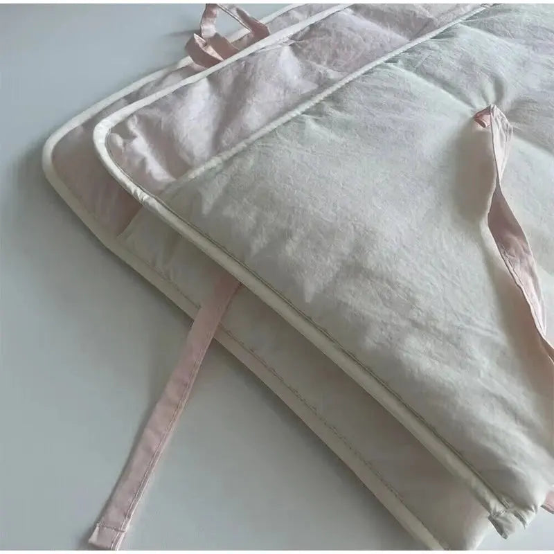 Quilted Laptop Case With Pink Bow Creative Femininity