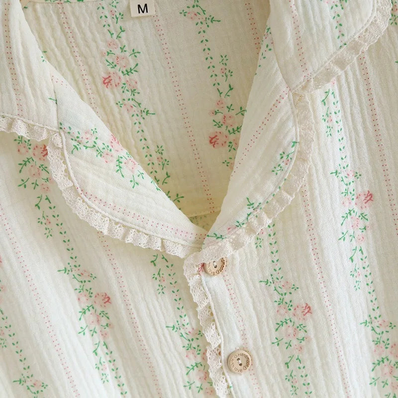 Floral Lace Pyjama Short Set