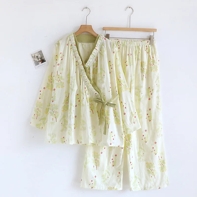 Blossom Kimono Style Wrap Pyjamas