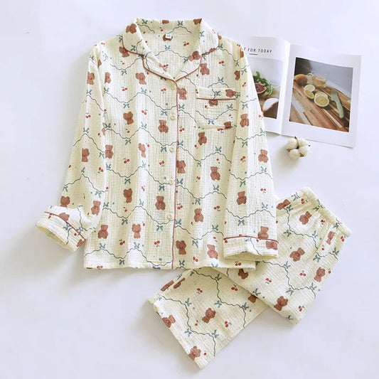 Teddy Bear & Bow Pjs Creative Femininity