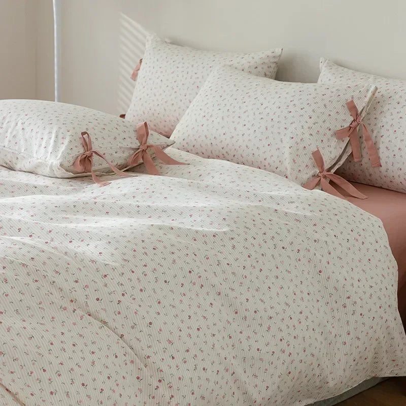 pink bow duvet set