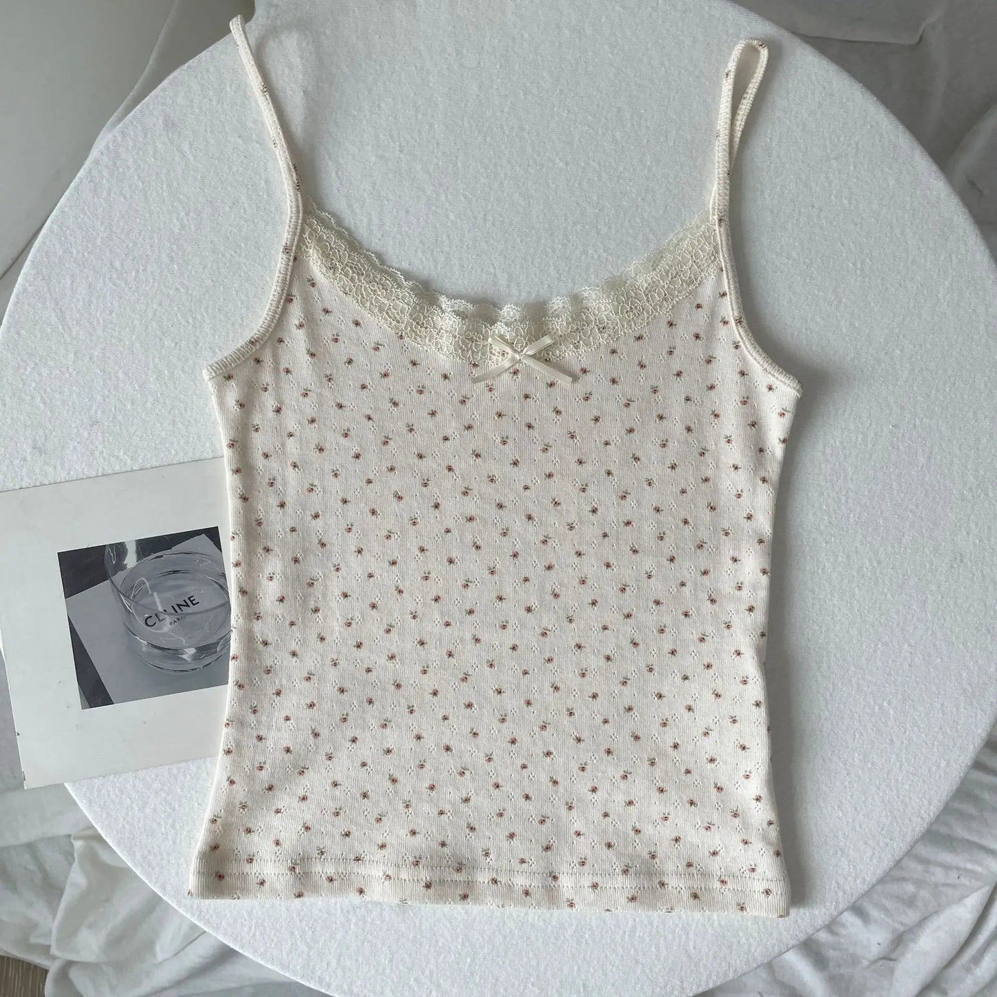Floral Cotton Pointelle Cami Creative Femininity