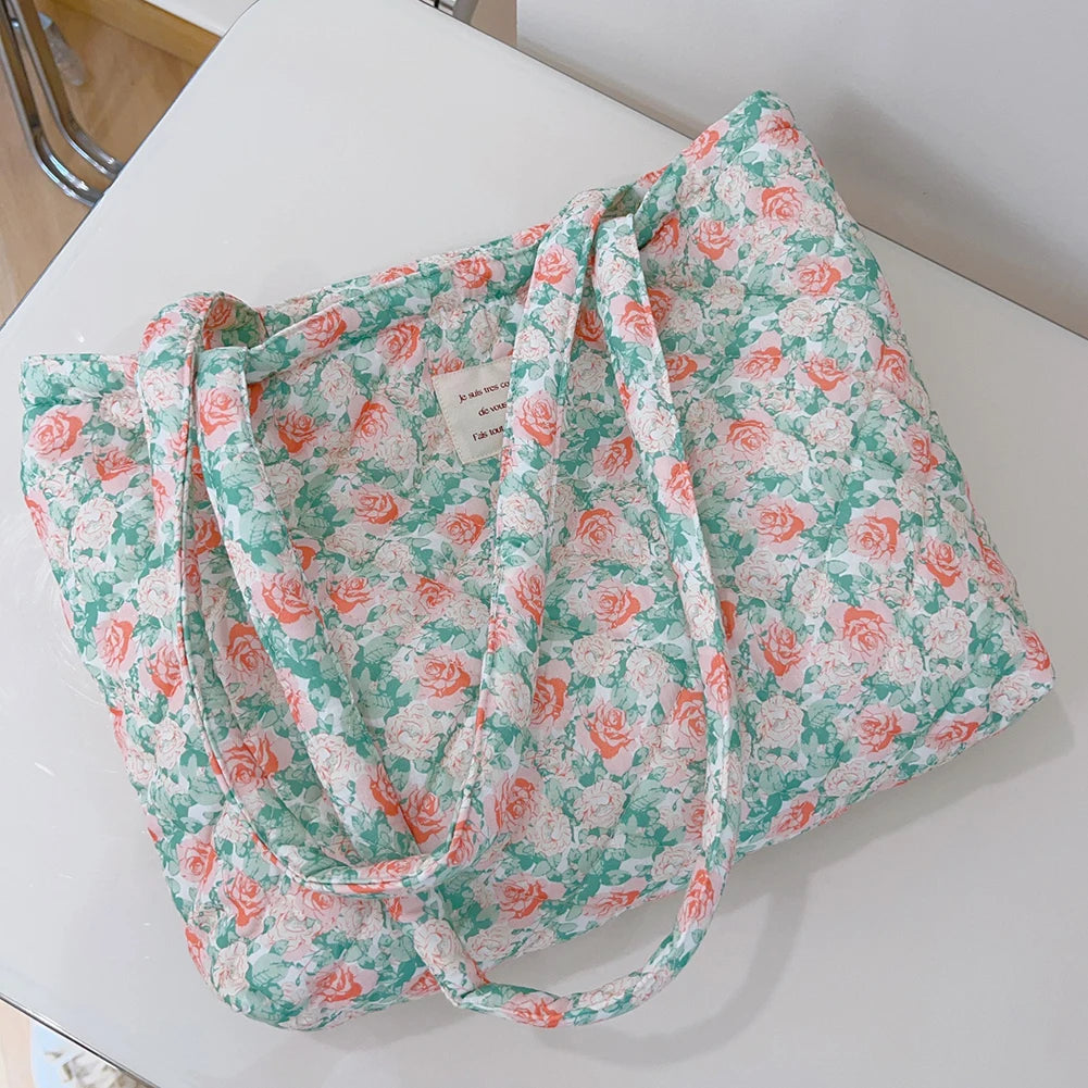 Summer Quilted Floral Tote Bag - All Colours