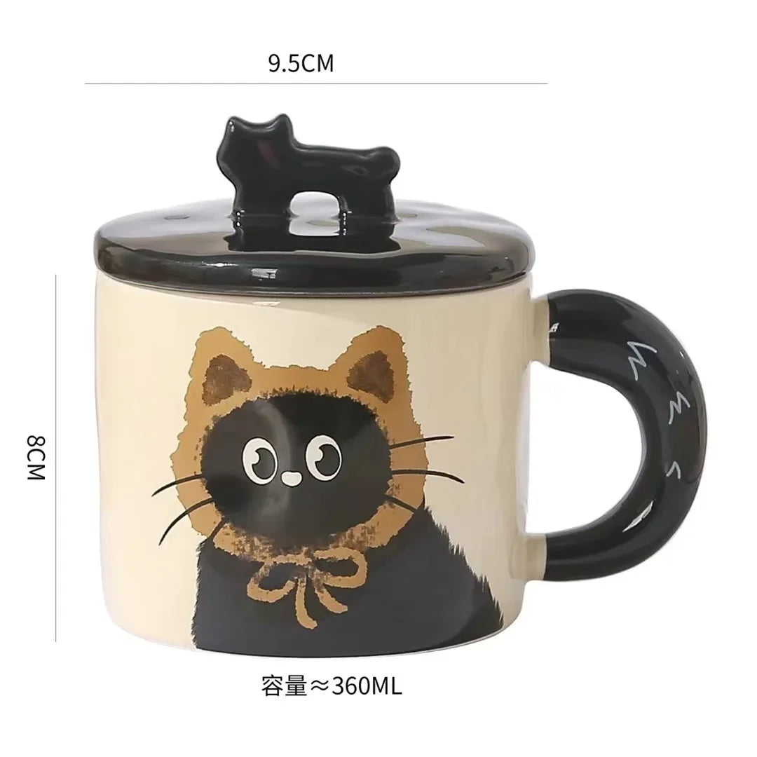 3D Cat Mug Gift Set Creative Femininity