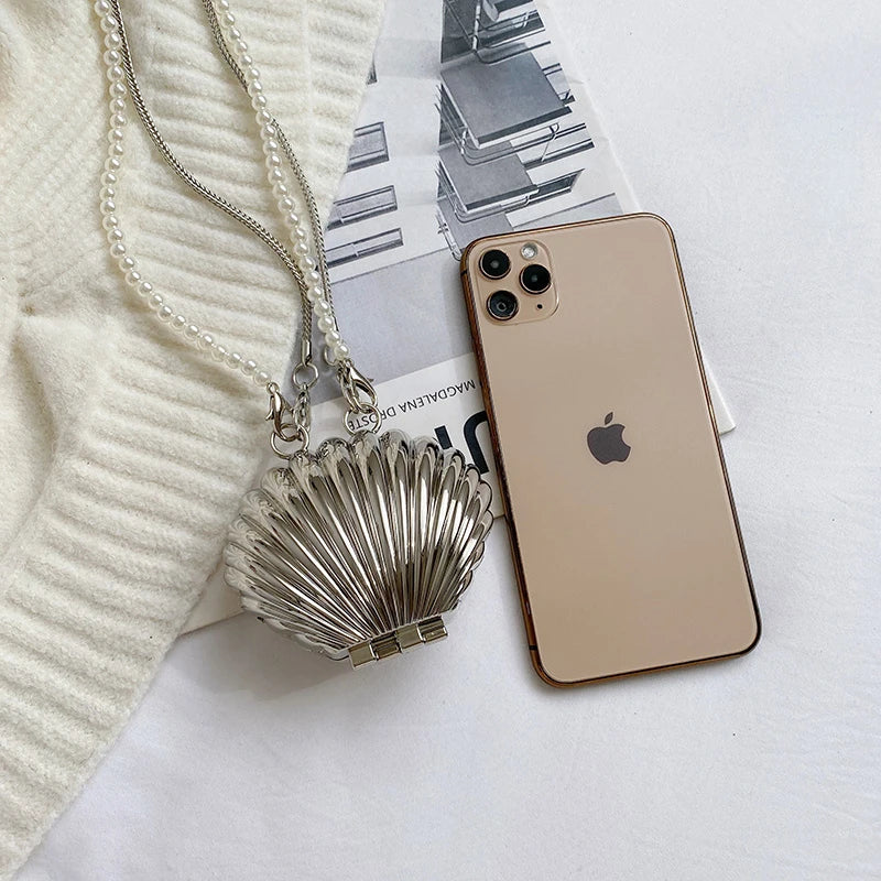 Shell Shape Mini Bag - Silver/Gold